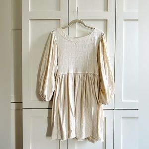 Free People Get Obsessed Babydoll Dress in Almond Milk